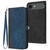 iPhone Air Side Buckle Double Fold Hand Strap Leather Phone Case - Royal