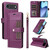 iPhone Air Six Card Slots Buckle Leather Phone Case with Lanyard - Purple