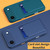 iPhone Air Skin Feel Card Contrast Color Button TPU Phone Case - Dark Blue