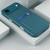 iPhone Air Skin Feel Card Contrast Color Button TPU Phone Case - Dark Green