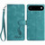 iPhone Air Skin Feel Embossed Feather Leather Phone Case - Green