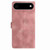 iPhone Air Skin Feel Embossed Feather Leather Phone Case - Pink