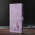 iPhone Air Skin Feel Embossed Feather Leather Phone Case - Purple