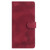 iPhone Air Skin Feel Embossed Feather Leather Phone Case - Red