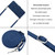 iPhone Air Skin Feel Heart Embossed Leather Phone Case with Long Lanyard - Blue