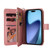 iPhone Air Skin Feel Multi Card Slots Zipper Wallet Leather Phone Case - Pink