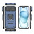 iPhone Air Sliding Camshield TPU + PC Shockproof Phone Case with Holder - Blue