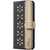 iPhone Air Splicing Color Hollow Flower Pattern RFID Leather Phone Case - Black