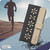 iPhone Air Splicing Color Hollow Flower Pattern RFID Leather Phone Case - Black