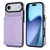 iPhone Air Splicing Rhombic Texture Card Bag Phone Case with Long Lanyard - Purple iPhone Air Splicing Rhombic Texture Card Bag Phone Case with Long Lanyard - Purple