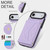 iPhone Air Splicing Rhombic Texture Card Bag Phone Case with Long Lanyard - Purple iPhone Air Splicing Rhombic Texture Card Bag Phone Case with Long Lanyard - Purple