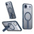 iPhone Air Star Shine Series TPU + PC MagSafe Phone Case with Fold Holder - Navy Blue