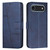 iPhone Air Stitching Calf Texture Buckle Leather Phone Case - Blue