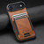 iPhone Air Suteni H03 Oil Wax Leather Wallet Stand Back Phone Case - Brown iPhone Air Suteni H03 Oil Wax Leather Wallet Stand Back Phone Case - Brown