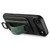 iPhone Air Suteni H13 Card Wallet Wrist Strap Holder PU Phone Case - Black