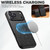iPhone Air Suteni H17 Cross Grain Leather MagSafe Detachable Wallet Phone Case - Black