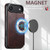 iPhone Air Suteni J05 Leather Magnetic MagSafe Phone Case - Brown