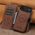iPhone Air Suteni Q05 2-in-1 Multi-function Detachable Wallet MagSafe Phone Case - Brown