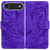 iPhone Air Tiger Embossing Pattern Leather Phone Case - Purple