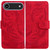 iPhone Air Tiger Embossing Pattern Leather Phone Case - Red