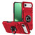 iPhone Air TPU+PC Shockproof Card Phone Case with Metal Ring Holder - Red