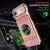 iPhone Air TPU+PC Shockproof Card Phone Case with Metal Ring Holder - Rose Gold