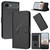 iPhone Air Triangle Pattern Buckle Clasp Leather Phone Case - Black
