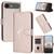 iPhone Air Triangle Pattern Buckle Clasp Leather Phone Case - Rose Gold