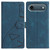 iPhone Air Triangles Embossed Leather Phone Case - Blue iPhone Air Triangles Embossed Leather Phone Case - Blue