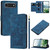 iPhone Air Tulips Embossed Leather Phone Case with Lanyard - Blue
