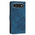 iPhone Air Tulips Embossed Leather Phone Case with Lanyard - Blue