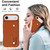 iPhone Air Wristband Vertical Flip Wallet Back Cover Phone Case with Long Lanyard - Brown