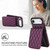 iPhone Air YM015 Crossbody Rhombic Card Bag RFID Phone Case - Dark Purple