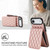 iPhone Air YM015 Crossbody Rhombic Card Bag RFID Phone Case - Rose Gold