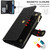 iPhone Air YM016 Rhombic Zipper Card Wallet Leather Phone Case with Lanyard - Black iPhone Air YM016 Rhombic Zipper Card Wallet Leather Phone Case with Lanyard - Black