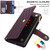 iPhone Air YM016 Rhombic Zipper Card Wallet Leather Phone Case with Lanyard - Dark Purple iPhone Air YM016 Rhombic Zipper Card Wallet Leather Phone Case with Lanyard - Dark Purple