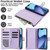 iPhone Air YM016 Rhombic Zipper Card Wallet Leather Phone Case with Lanyard - Light Purple iPhone Air YM016 Rhombic Zipper Card Wallet Leather Phone Case with Lanyard - Light Purple