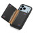 iPhone 17 Pro Calf Texture Card Bag Design Full Coverage Phone Case - Black