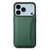 iPhone 17 Pro Calf Texture Card Bag Design Full Coverage Phone Case - Green