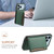 iPhone 17 Pro Calf Texture Card Bag Design Full Coverage Phone Case - Green
