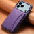 iPhone 17 Pro Max Calf Texture Card Bag Design Full Coverage Phone Case - Purple