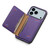 iPhone 17 Pro Max Calf Texture Card Bag Design Full Coverage Phone Case - Purple