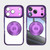iPhone 17 Pro 360 Holder Magsafe Acrylic Hybrid TPU Phone Case - Purple iPhone 17 Pro 360 Holder Magsafe Acrylic Hybrid TPU Phone Case - Purple