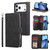 iPhone 17 Pro 9 Card Slots Zipper Wallet Bag Leather Phone Case - Black