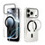 iPhone 17 Pro ABEEL MagSafe Magnetic Color Ring Anti-scratch Transparent Phone Case - Black