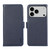 iPhone 17 Pro ABEEL Side-Magnetic Litchi Pattern Leather RFID Phone Case - Blue