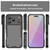 iPhone 17 Pro Armor Glaze PC Hybrid TPU Phone Case - Black iPhone 17 Pro Armor Glaze PC Hybrid TPU Phone Case - Black