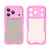 iPhone 17 Pro Armor Glaze PC Hybrid TPU Phone Case - Pink iPhone 17 Pro Armor Glaze PC Hybrid TPU Phone Case - Pink