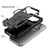 iPhone 17 Pro Armor Magsafe Holder PC Hybrid TPU Phone Case - Black