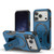 iPhone 17 Pro Armor Magsafe Holder PC Hybrid TPU Phone Case - Dark Blue iPhone 17 Pro Armor Magsafe Holder PC Hybrid TPU Phone Case - Dark Blue